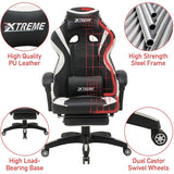 Olsen & Smith XTREME Gaming Chair New and Improved 2021 Model Ergonomic Office Desk PC Computer Recliner Swivel Chair Detachable Padded Head Rest Lumbar Support Cushion & Footrest - Packed Direct UK