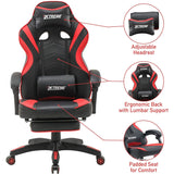 Olsen & Smith XTREME Gaming Chair New and Improved 2021 Model Ergonomic Office Desk PC Computer Recliner Swivel Chair Detachable Padded Head Rest Lumbar Support Cushion & Footrest - Packed Direct UK