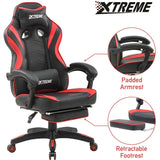 Olsen & Smith XTREME Gaming Chair New and Improved 2021 Model Ergonomic Office Desk PC Computer Recliner Swivel Chair Detachable Padded Head Rest Lumbar Support Cushion & Footrest - Packed Direct UK