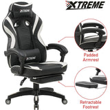 Olsen & Smith XTREME Gaming Chair New and Improved 2021 Model Ergonomic Office Desk PC Computer Recliner Swivel Chair Detachable Padded Head Rest Lumbar Support Cushion & Footrest - Packed Direct UK