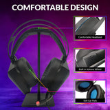 Olsen & Smith XTREME Gaming Headset, High Quality Stereo Surround Sound Gaming Headphones with LED Lights & Adjustable Mic for PC PS4 PS5 Xbox One Nintendo Switch MacBook - Packed Direct UK
