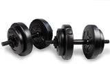 Phoenix Fitness 15KG Dumbbell Weight Set for Home Gym Fitness and Strength Training - Vinyl Adjustable Dumbbells Set - Packed Direct UK