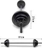 Phoenix Fitness 20KG Barbell Weight Set for Home Gym Fitness and Strength Training - Vinyl Adjustable Barbell Set - Packed Direct UK