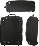 Set of 3 55x40x20cm Ryanair Maximum Cabin Hand Luggage Approved Trolley Bag, 42L (Black x 3) - Packed Direct UK