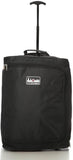 Set of 4 55x40x20cm Ryanair Maximum Cabin Hand Luggage Approved Trolley Bag, 42L (Black x 4) - Packed Direct UK