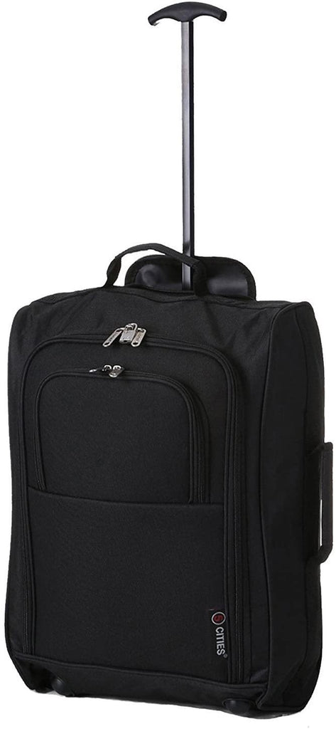 Set of 6 - Ryanair Cabin Approved 35x20x20 & Second 55x40x20 Trolley Bag Luggage Set - Carry Both - Packed Direct UK