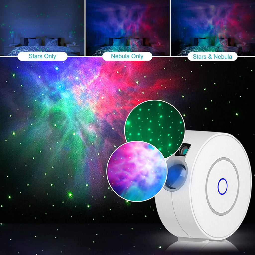 Smart LED Starry Sky & Nebular Cloud Projector with Alexa & Google Home Smart Functionality for Bedroom Night Light Living Room Ambiance, Bluetooth WiFi App Control & Timer - Packed Direct UK