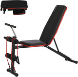 Sport24 Adjustable Foldable Weight Bench Home Training Gym Foldable Weight Lifting Sit Up Ab Bench Flat Incline Decline Multiuse Exercise Workout Bench - Packed Direct UK