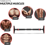 Sport24 Adjustable Telescopic Door Frame Body Weight Pull Up Chin Up Push Up Door Bar Wide Grip Heavy Duty For Home Gym Workout Fitness Muscle Training - Packed Direct UK
