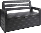 TOOMAX Outdoor & Indoor Storage Box Bench Seat 270L Garden Chest Plastic Furniture - Packed Direct UK