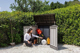 TOOMAX Storaway 1270L Outdoor Garden Plastic Storage Shed Box - Grey/Black(Black LID) - 145 x 82 x 124.5 cm - Packed Direct UK
