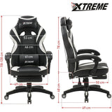 XTREME Gaming Desk and Gaming Chair Bundle, 43" Premium Carbon Fibre Effect Gaming Desk, Ergonomic Gaming Desk Chair - Packed Direct UK